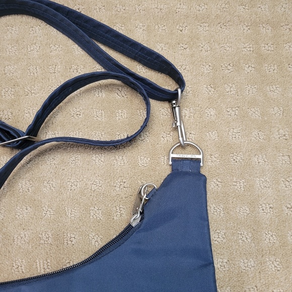 Travelon Anti-Theft Classic Crossbody Security Travel Bag Purse Midnight - Blue - Picture 9 of 14